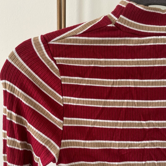Striped long sleeve mock neck - Picture 5 of 5